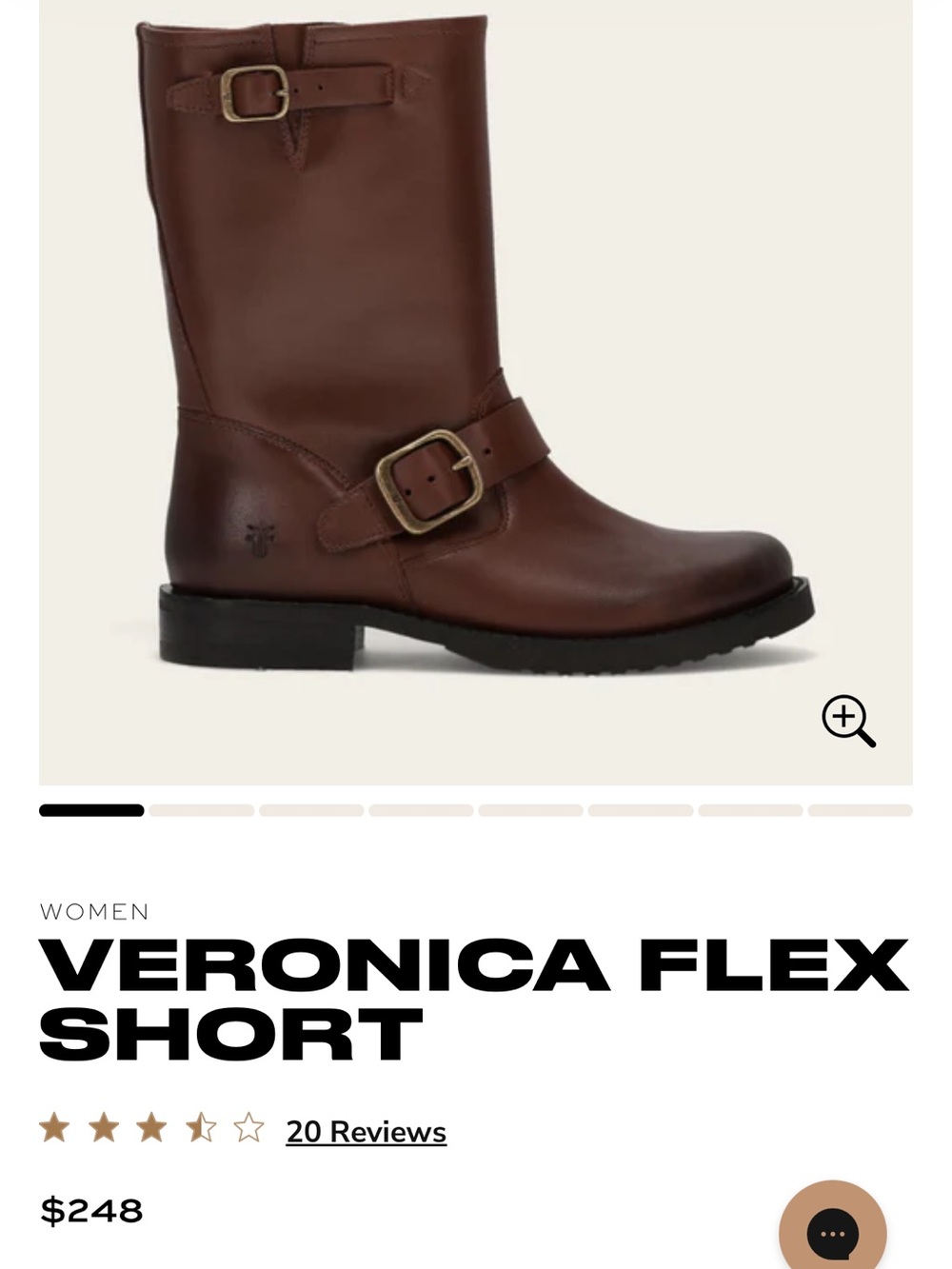 Frye Veronica Flex Short Leather Boot - Brown